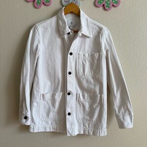 G. Goop Classic White Button-Up Shirt Jacket Size XS